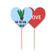 thumbnail image 1 of Ve a sentarte en un cactus Palillos de dientes bandera etiqueta de amor selección de pastelitos, 1 of 4