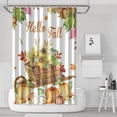 thumbnail image 1 of Rideau de Douche Ferme Rustique Automne Citrouilles Récolte, Rideaux de Baignoire Réutilisables avec Crochets Tissu Polyester Basique pour Jour de l'Action de Grâce Fête d'Automne Décoration Maison, 1 of 5
