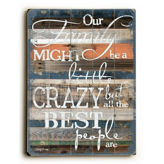 Our Family - 25x34 Planked Wood Wall Decor by Misty Diller