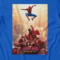 thumbnail image 3 of Marvel Spider-Man Brand New Day Men's City Ninja Battle Poster T-Shirt (Royal, S-XXXL), 3 of 4