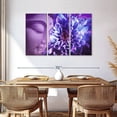 thumbnail image 3 of Elephant Stock Flower Buddha Wall Art - Horizontal Multi Panel Canvas - Living Room Wall Decor - People Multi Panel - Purple And Blue Decor - 57" x 36", 3 of 8