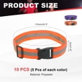 thumbnail image 2 of Cinturón de Seguridad Reflectante Uxcell, Cinturón de Alta Visibilidad Ajustable para Accesorios de Correr al Aire Libre, 43.3 x 1.6" & 10 Pcs & Naranja Fluorescente/Púrpura, 2 of 6
