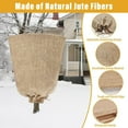 thumbnail image 4 of Litrail 24x40 Inch Winter Plant Frost Cover - Reusable Jute Cold Protection Bag with Drawstring, Breathable Outdoor Freeze Shield for Shrubs, Roses, Potted Plants & Gardens, 4 of 5