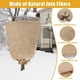 thumbnail image 4 of Funda protectora de yute natural para plantas en invierno | Bolsa reutilizable anticongelante con cordón | Tela de lino grueso de 61 x 101 cm para plantas de exterior, arbustos y rosas, 4 of 5