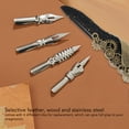thumbnail image 3 of Quill Pen and Ink Set Feather Pen Calligraphy Set Antique Feather Dip Pen, Including Quill Pen, Calligraphy Pen, 4 Replacement Nibs, Pen Nib Base, Ink Bottle, 3 of 8
