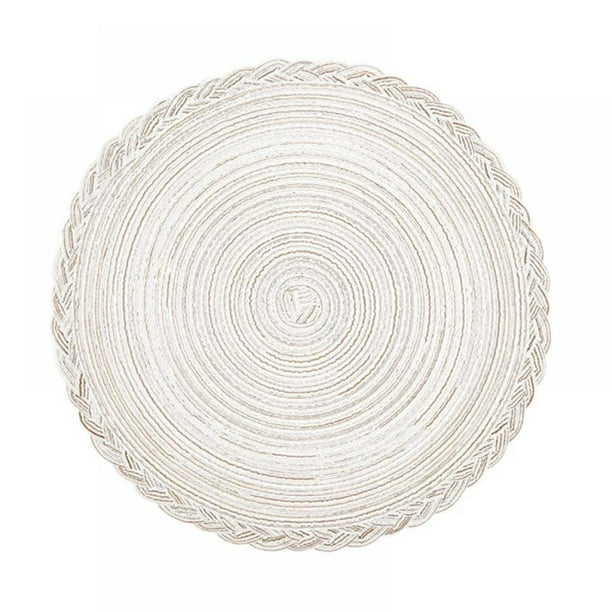 Round Placemat Cotton Woven, Round Braided Table Mats