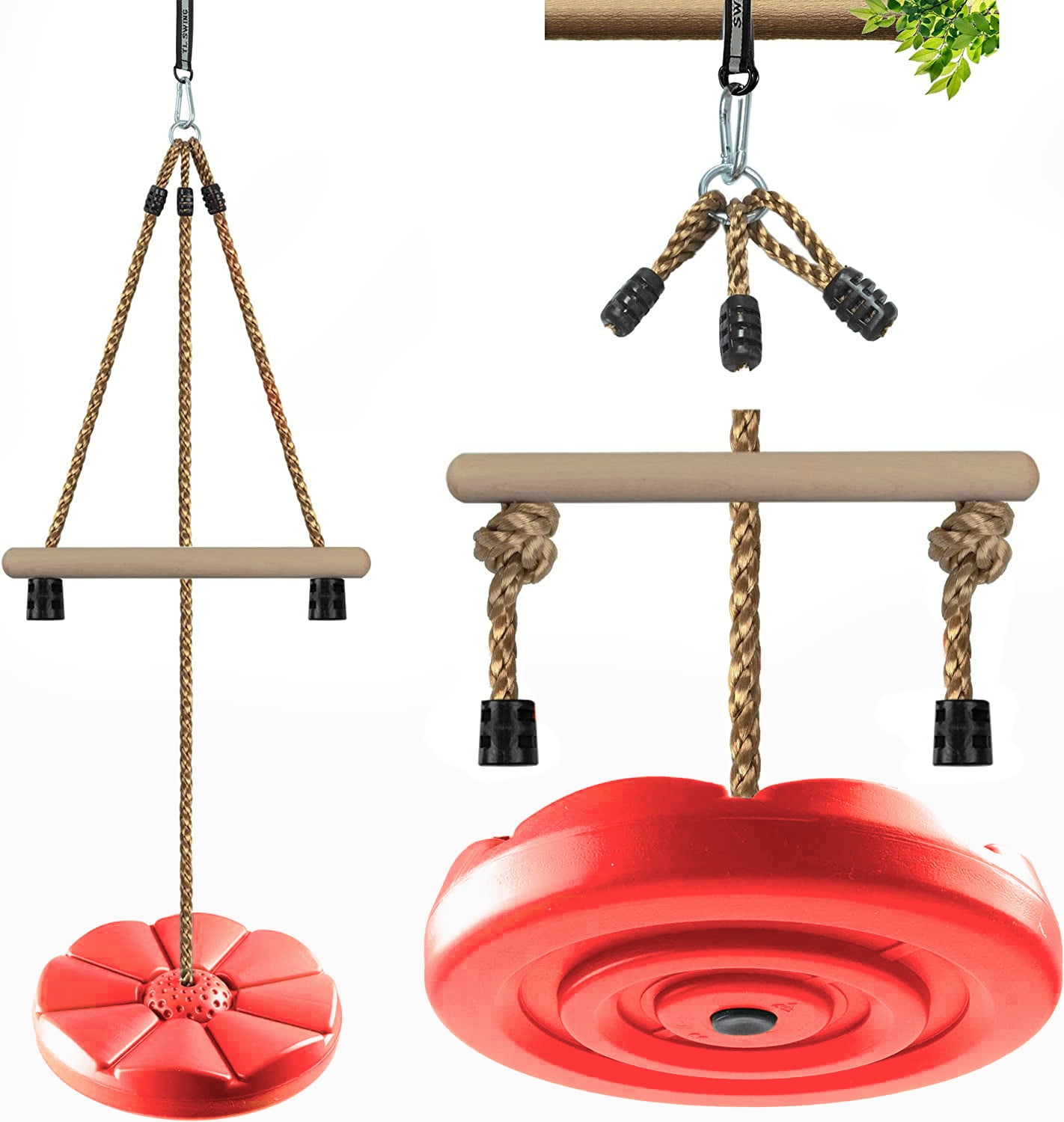 JBee Ctrl Disc 3in1 Outdoor Tree Swing Sets for Kids to Sit, Stand