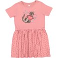 thumbnail image 3 of Inktastic Cute Smiling Valentine's Day Otter with Heart Girls Toddler Dress, 3 of 5