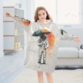 thumbnail image 5 of FORMRS Wearable Blanket Hoodie with Sleeves for Kids Cozy Flannel Sweatshirt, White Astronaut, 5 of 7