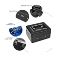 thumbnail image 4 of 3 cajas de metal para monedas con bandeja de almacenamiento con cerradura - Cerradura de combinación pequeña 15 x 12 7,7 cm (negro), 4 of 4