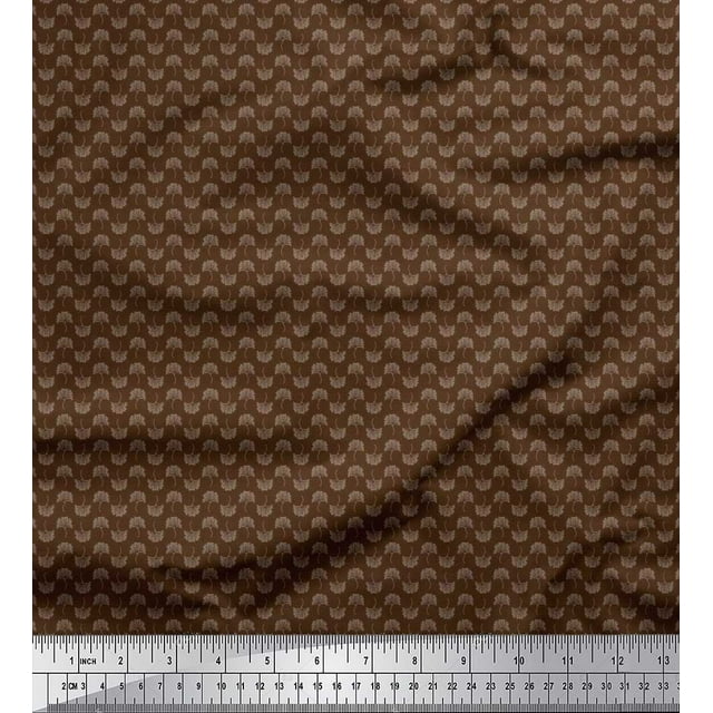 Soimoi Modal Satin Tissu Imprimé Floral Artistique par la Cour 42 Pouces de Large