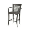thumbnail image 5 of Outdoor Pe With Iron Frame Of 2, Multi Brown. Modern Stylish Stools For Spaces. 30" Seat Height, Assembly Required Frame, Seat, Brown - Gardens & Entertaining Areas, 5 of 5