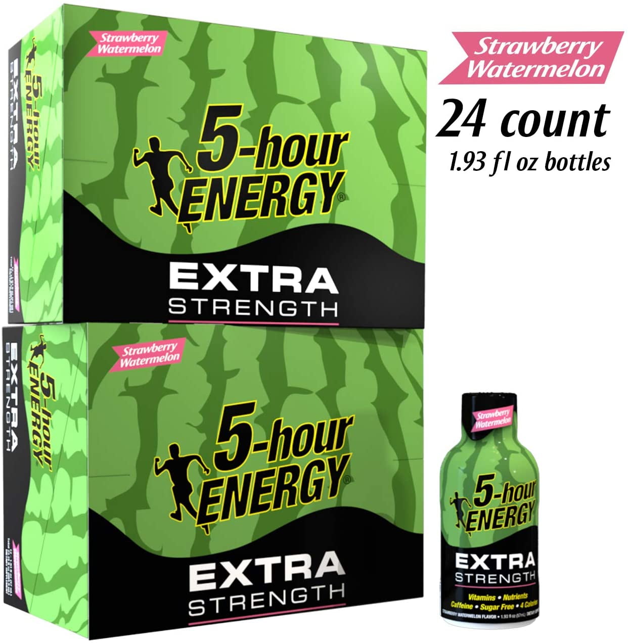 5hour ENERGY Shot, Extra Strength Strawberry Watermelon, 1.93 oz, 24