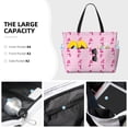 thumbnail image 3 of KLL Pink Scarf Snowman Print Large Beach Tote Bag Women Waterproof Sandproof Zipper Beach Tote Bag for Pool Gym Grocery Travel with Wet Pocket, 3 of 7