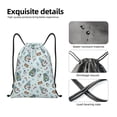 thumbnail image 4 of Saiise Winter Wonderland Light Blue Pattern Sports Drawstring Backpack - String Swim Gym Bag with Wet Proof Pocket for Women&Men-Small, 4 of 6
