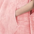thumbnail image 6 of Catalonia Women's Poncho Cape, Sherpa Fleece Cloak Coat, Snuggly Hooded Wearable Blanket, Gift Idea for Adults and Teen Girls, Pink, 6 of 7