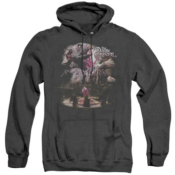 Dark Crystal/Power Mad Adult Heather Hoodie Sweatshirt Black
