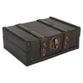 thumbnail image 3 of Estuche de almacenamiento decorativo vintage, cofre de madera con cerradura, caja de madera, cofre del tesoro de madera, rendimiento sólido, 3 of 14