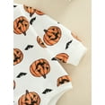 thumbnail image 6 of Inevnen Infant Baby Girl Boy Halloween Outfit Pumpkin Sweatshirt Onesie Romper Bodysuit Clothes, 6 of 7