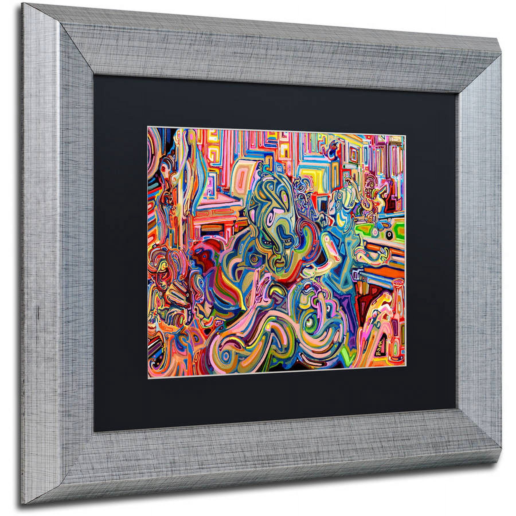 Trademark Fine Art "Modern Diplomacy" Canvas Art by Josh Byer, Black Matte, Silver Frame