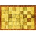 thumbnail image 1 of Ahgly Company Indoor Rectangle Checkered Yellow Modern Area Rugs, 5' x 8', 1 of 4