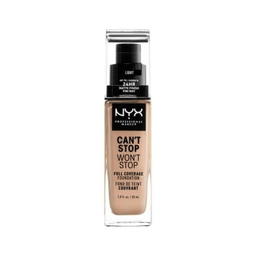 NYX Professional Makeup Can't Stop Won't Stop 24Hr Full Coverage Matte Finish Foundation - 05 Light - 1 fl oz