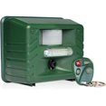thumbnail image 1 of Repelente ultrasónico de animales con sensor de movimiento, control remoto de 4 teclas, luz estroboscópica y sonido sónico, verde, 1 of 5