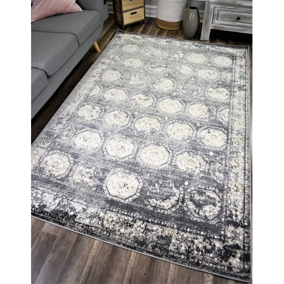 Rugs America Riley Collection Burnt Ember RY10A Vintage Transitional Area Rug 8'0"x10'0"