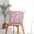 thumbnail image 5 of Pofeuu Rabbit And Flower Print Double-sided plush pillowcase Square Throw Pillow Covers Pillows Cover for Living Room Bedroom Sofa Couch Cushion Cover（No pillow core）-18"x18", 5 of 7
