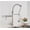 Brushed Nickel B, variant on Matte Black Finish Dual Spout Kitchen Sink Faucet Deck Mount Spring Kitchen Mixer Tap Kitchen Hot and Cold Water Tap