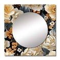 thumbnail image 2 of Designart "Grand Magnolia Display V" Floral Square Mirror Wall Decor Cottage - Large White Square Bathroom Mirror - Square Printed Wall Mirror Art, 2 of 5