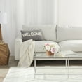thumbnail image 5 of Mina Victory Life Styles 12x21" Cotton Tufted Welcome Throw Pillow in Gray, 5 of 5
