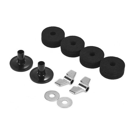 Pack of 10 PCS Drumset Kit Accessories Cymbal Stand Felts Hi-Hat Clutch Felts Hi Hat Cup Felts Cymbal Wing Nuts Cymbal Sleeves and Metal Gaskets Replacement (Best Cymbal Stands For The Money)