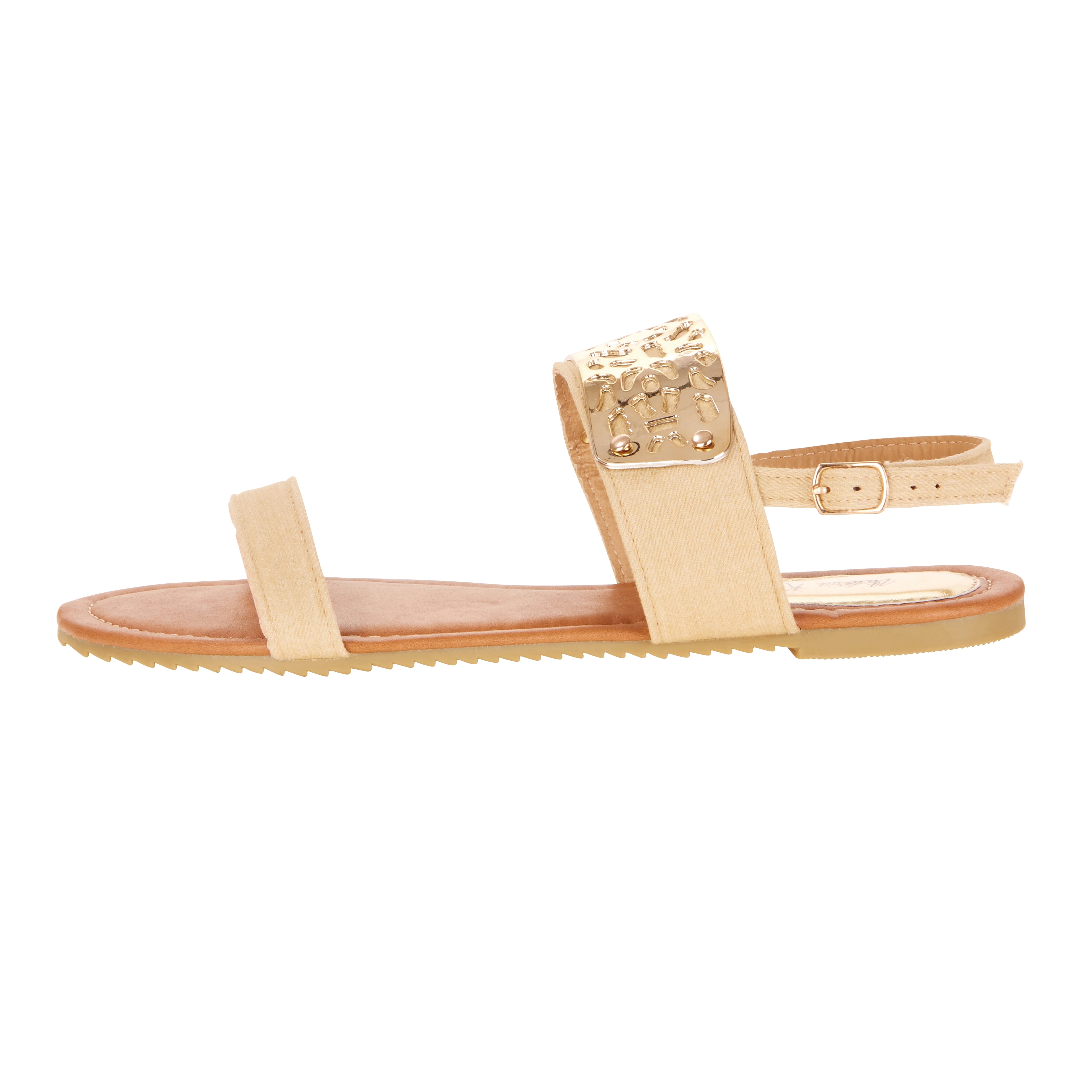 Victoria K Women's Gold Cuff Fashion Sandals