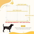 thumbnail image 3 of PawHut 29"-44" Wide Dog Gate, 29" H, Pet Gate with Auto-Close, 3 of 10