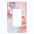 thumbnail image 2 of Metal Light Switch Wall Plate Outlet Cover (Sleepy Teddy Bear Lovers Colorful - Single Rocker), 2 of 2