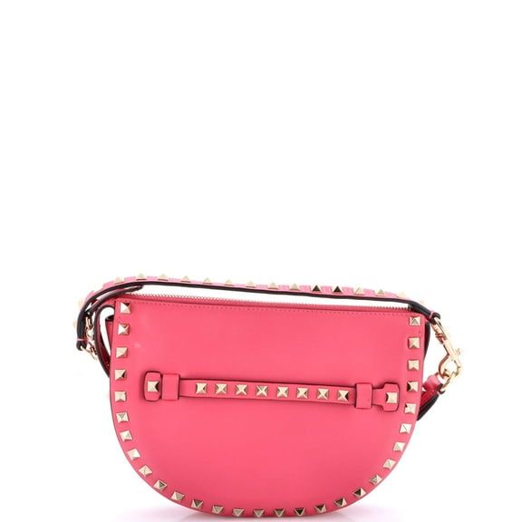 Pre-Owned Rockstud Zip Shoulder Bag Leather Small By Rebag