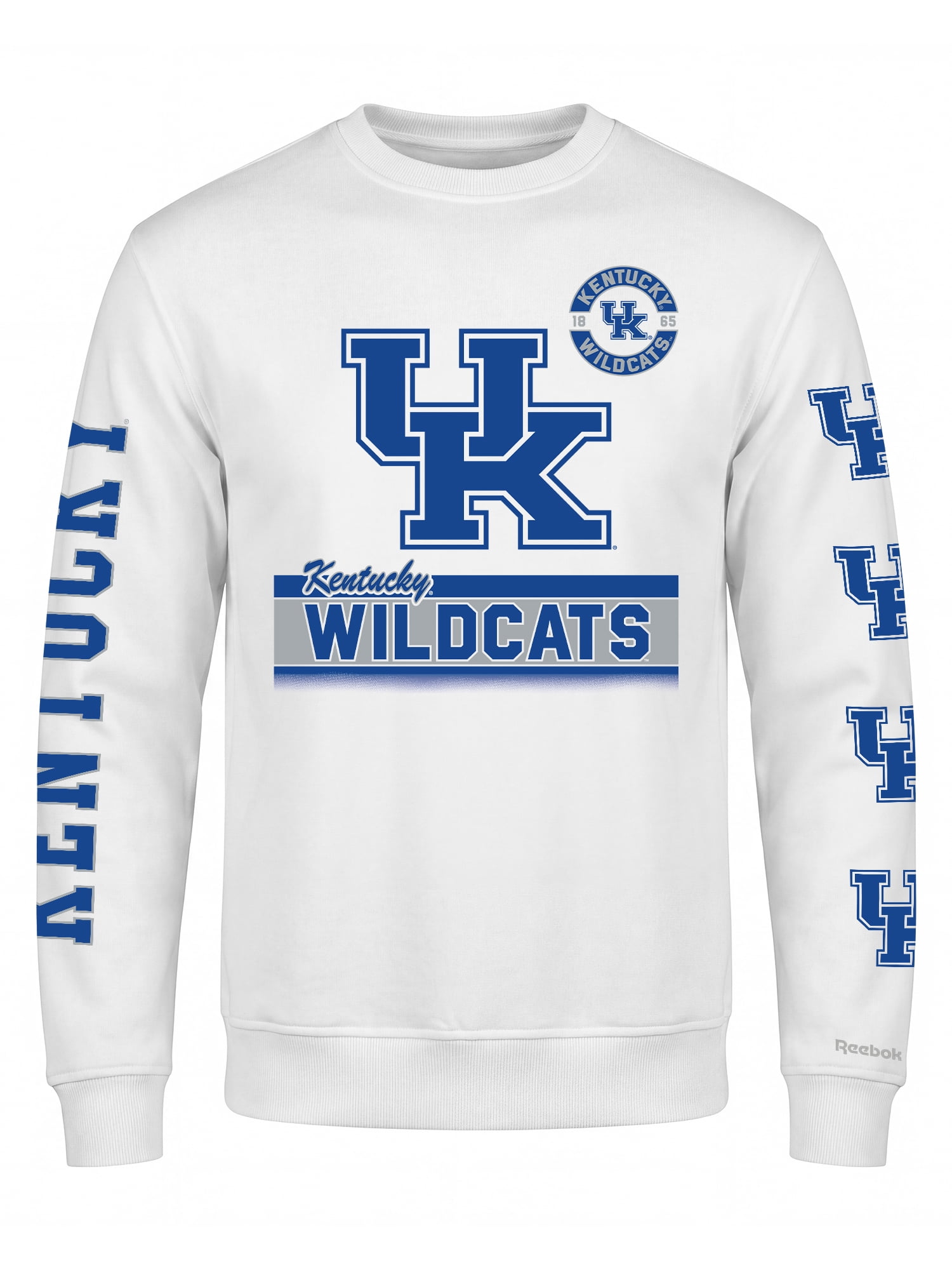 Kentucky Wildcats Reebok Mens White Crew Sweatshirt