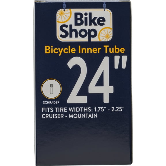 Bike Shop Bicycle Inner Tube, Schrader Valve, 24" x 1.75-2.25"