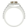 thumbnail image 4 of 2.03 ct Heart Cut Yellow Moissanite with Simulated Diamond Halo Accents 14K White Gold Womens Engagement Ring, 4 of 5