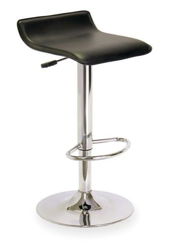Winsome Spectrum Adjustable Swivel Stool, Black & Chrome - 93129