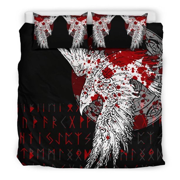 Juego De Cama Vikingo Cuervo Místico Tatuaje Sangre Rlt12