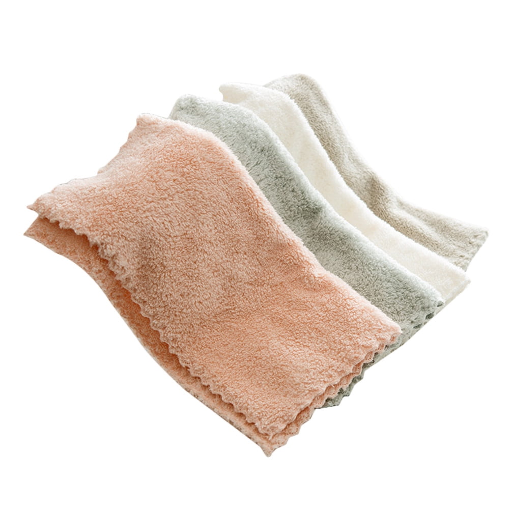 Kitchen Dish Cloths for Washing Dishes, Coral Fleece Dish Rags for Cleaning, Pack of 10 Dishcloths (Random Color, 9.8x9.8 inches), Size: 25*25cm