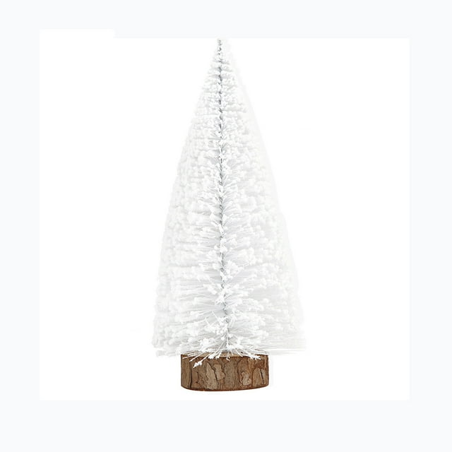 D White Mini Christmas Tree Decor, Small Tabletop Tree For Bar Shop Window, Festive Holiday Decoration Ornament