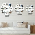 thumbnail image 4 of Designart 'Ethnic Feathers And Flowers On Native Arrows I' Bohemian & Eclectic Wall Clock, 4 of 5