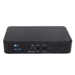 Mini UPS Battery Backup - 10400mAh 36W Uninterruptible Power Supply With 6 Outlets For Router, Modem, Cameras