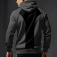 thumbnail image 4 of SGFCWSX Mens 1/4 Zip Pullover Fleece Hoodie Men Warm with Pocket Athletic Hooded Sweatshirt Gray Size L, 4 of 9