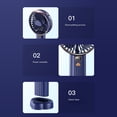 thumbnail image 4 of Ventilador eléctrico de mano USB 4000mAh Pantalla digital Ventilador enfriador de aire de escritorio (Azul) Likrtyny Libre de BPA, 4 of 9