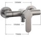 thumbnail image 5 of Grifo mezclador de ducha de pared de acero inoxidable con monomando para agua fría y caliente 153, 5 of 5