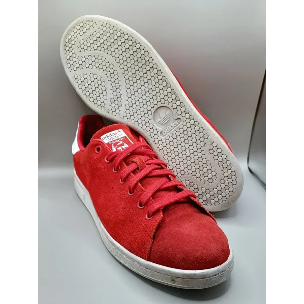 Size 12 Stan Smith Ad-id-as Red Suede Mens M21283 Sneakers Shoes 2014